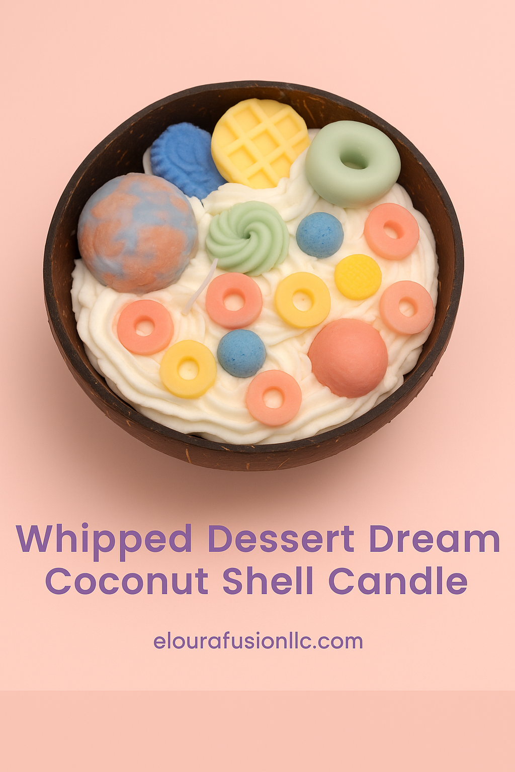 Whipped Dessert Dream Coconut Shell Candle