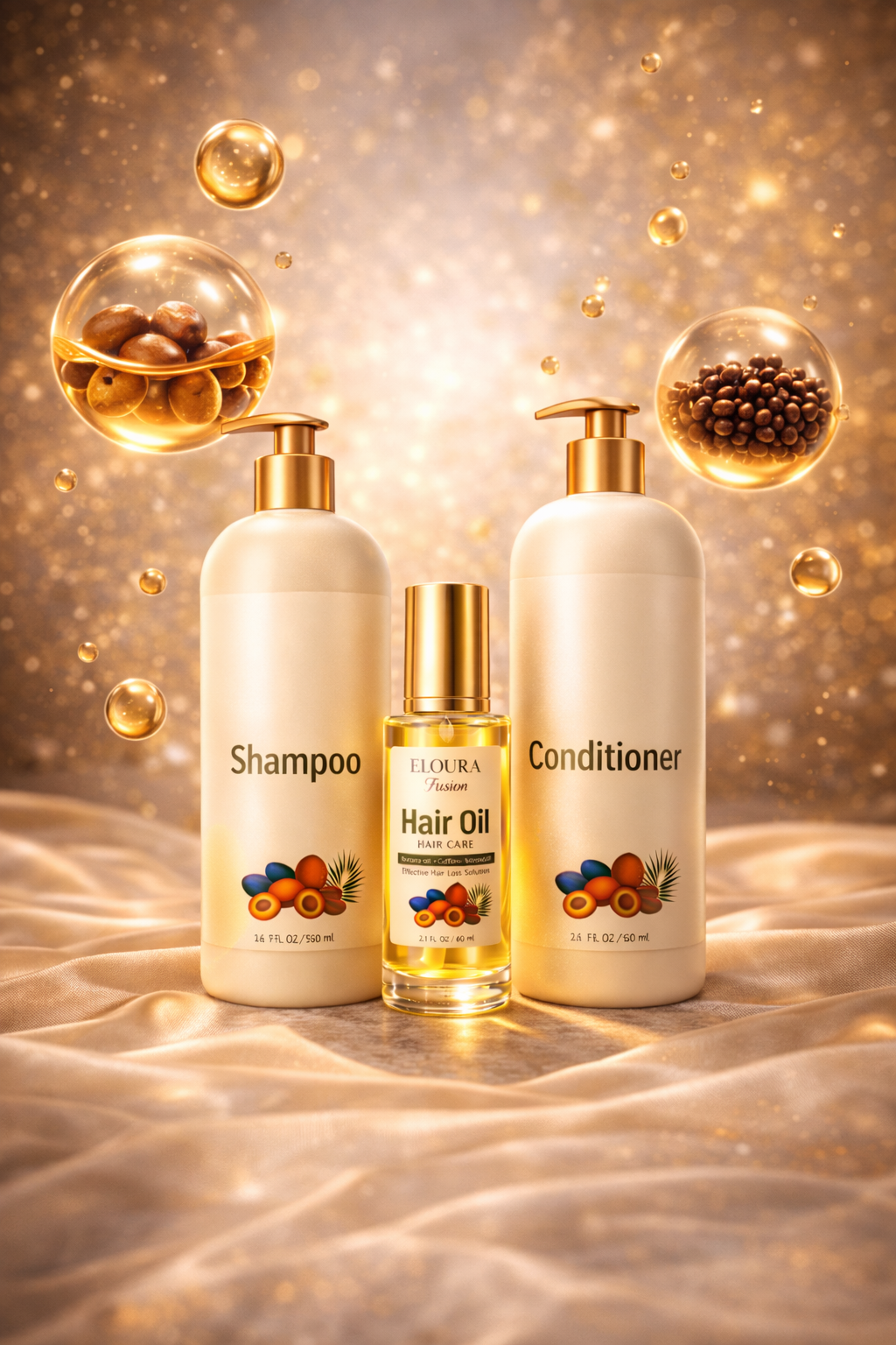 Botanical Complete ritual Shampoo + Conditioner + Hair Oil