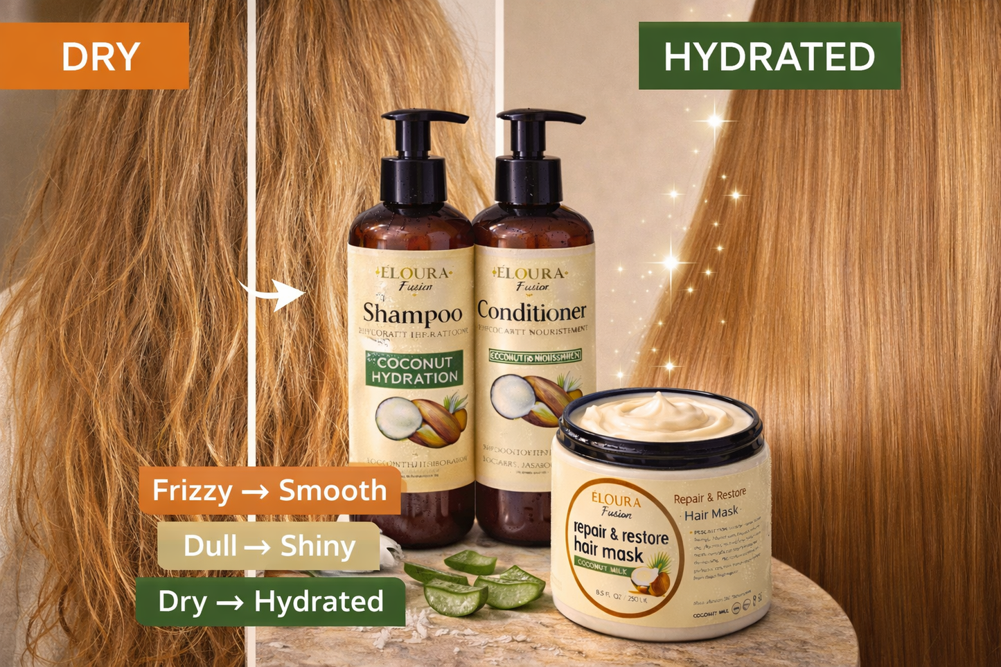 Coconut Repair Ritual trio shampoo+conditioner+mask