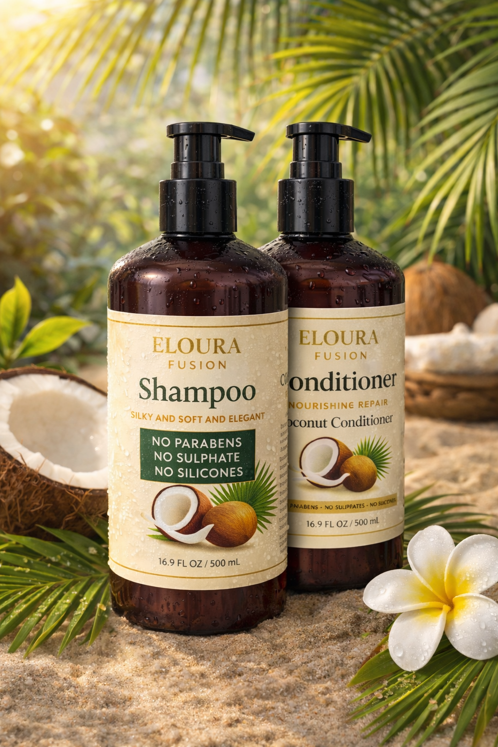 Eloura Fusion Coconut Shampoo and Conditioner set