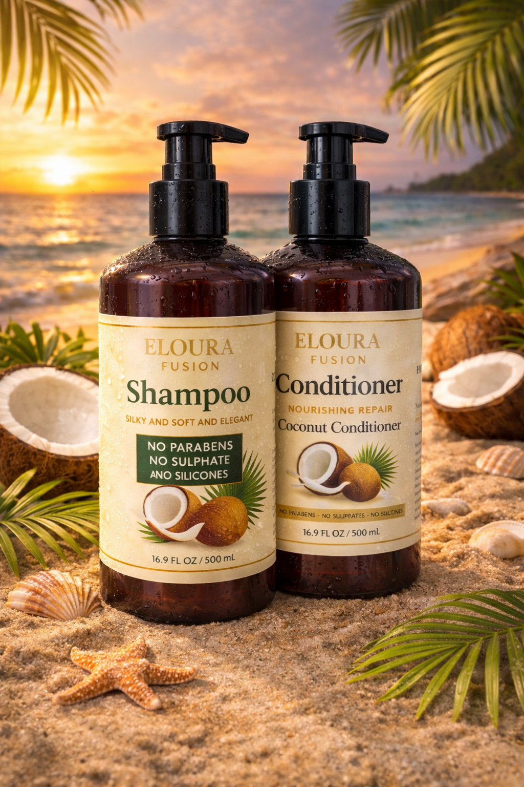 Eloura Fusion Coconut Shampoo and Conditioner set