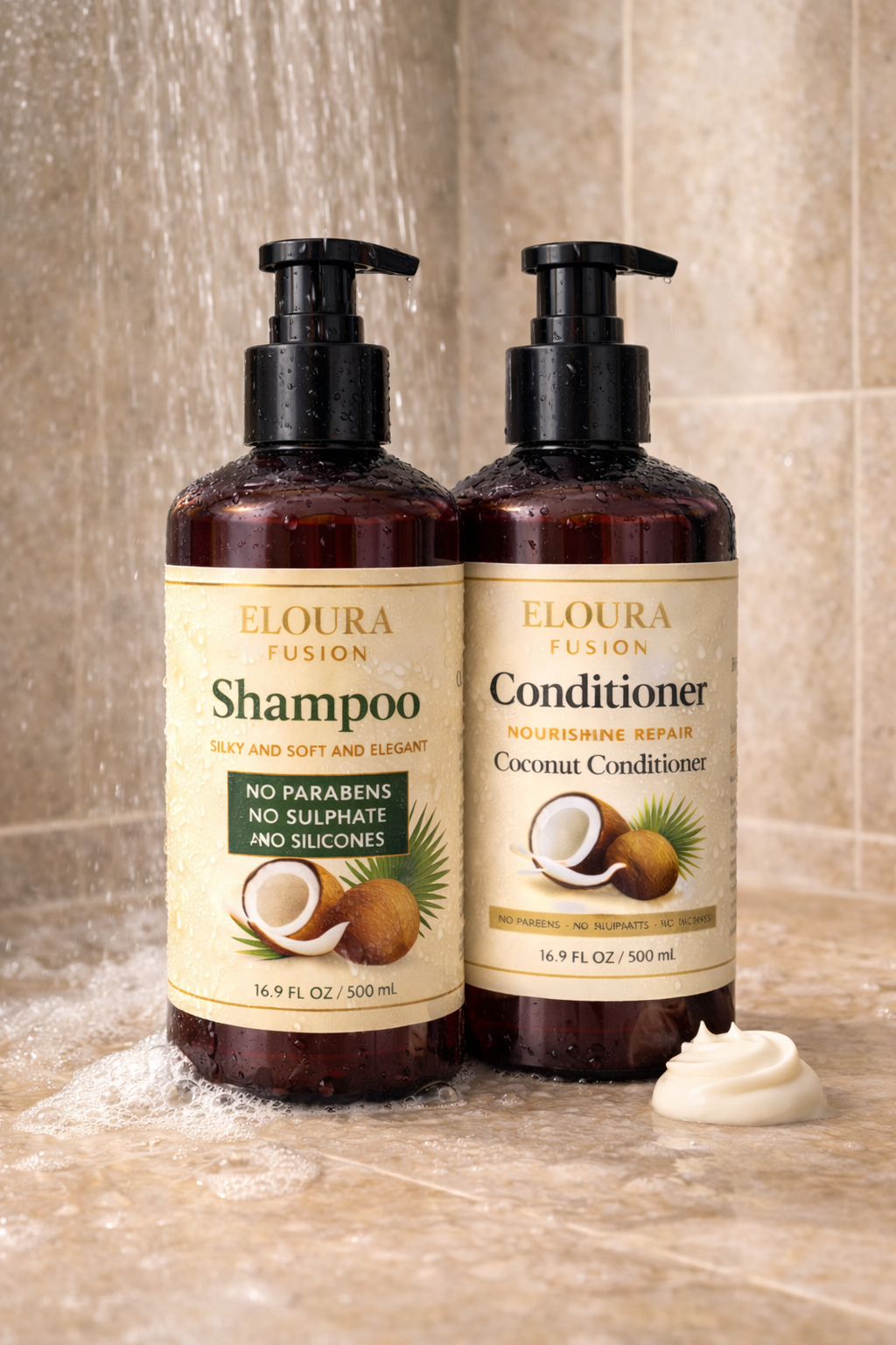 Eloura Fusion Coconut Shampoo and Conditioner set