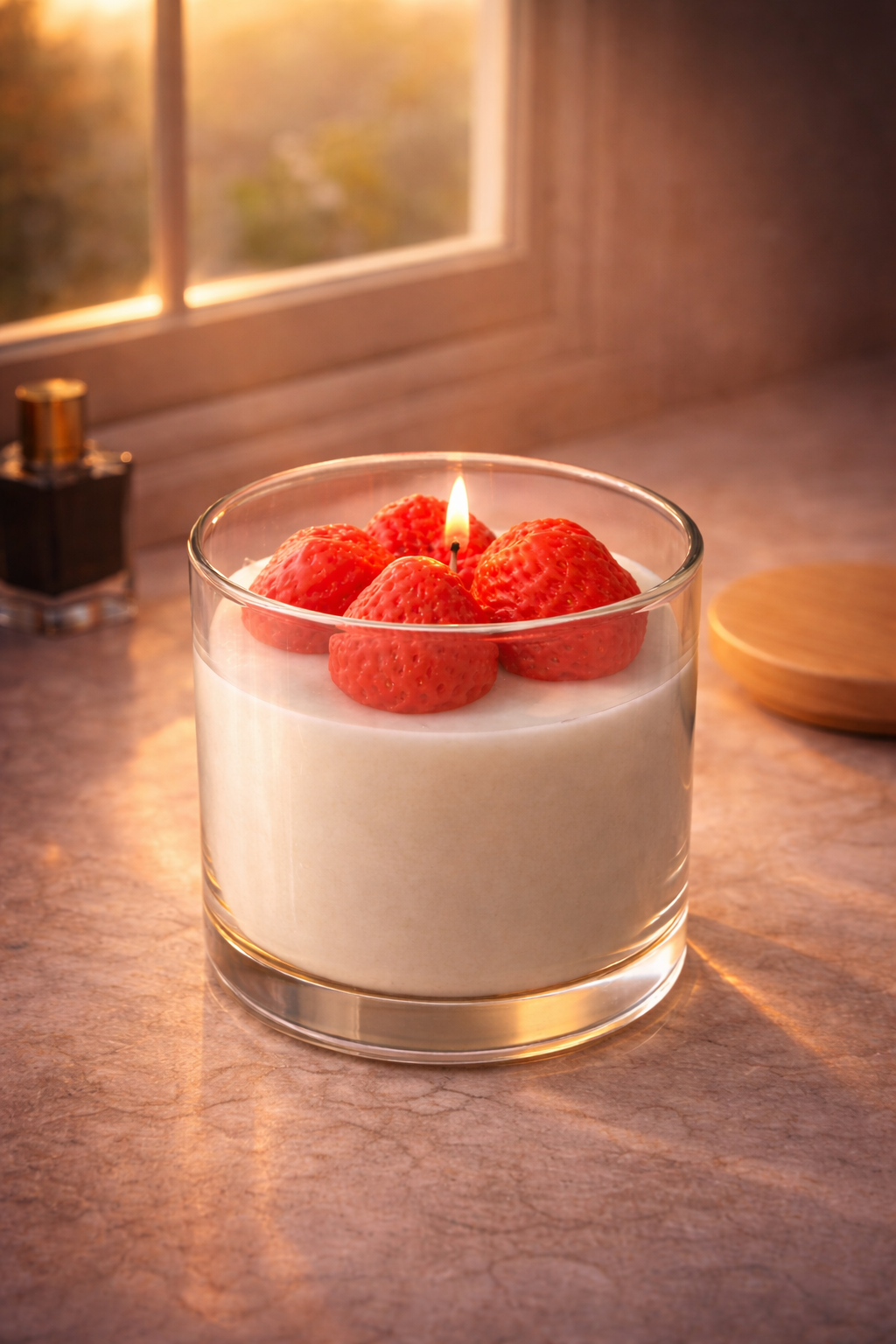 Lychee Velvet Crème – Handcrafted Dessert Candle