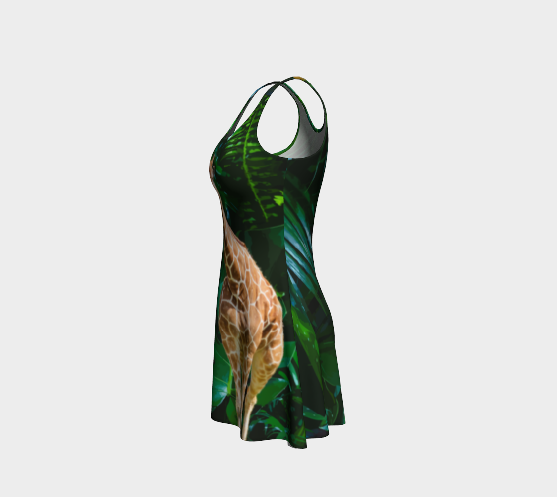 Women's Tall Giraffe Short Flared Dress