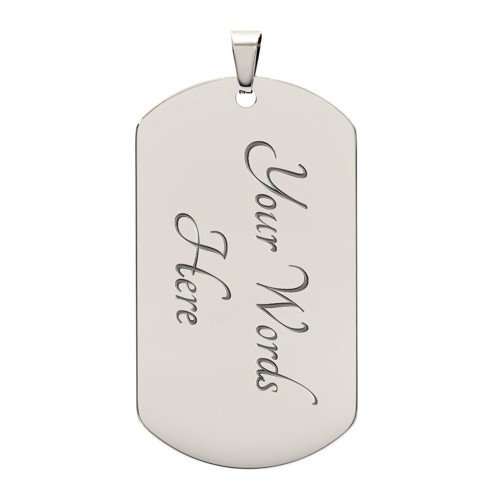 Happy Mother's Day to My Dear Mother Graphic Dog Tag Necklace