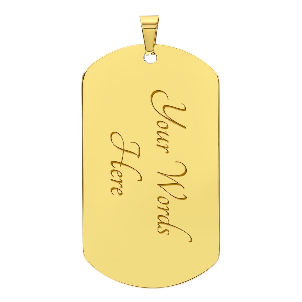 Happy Mother's Day to My Dear Mother Graphic Dog Tag Necklace