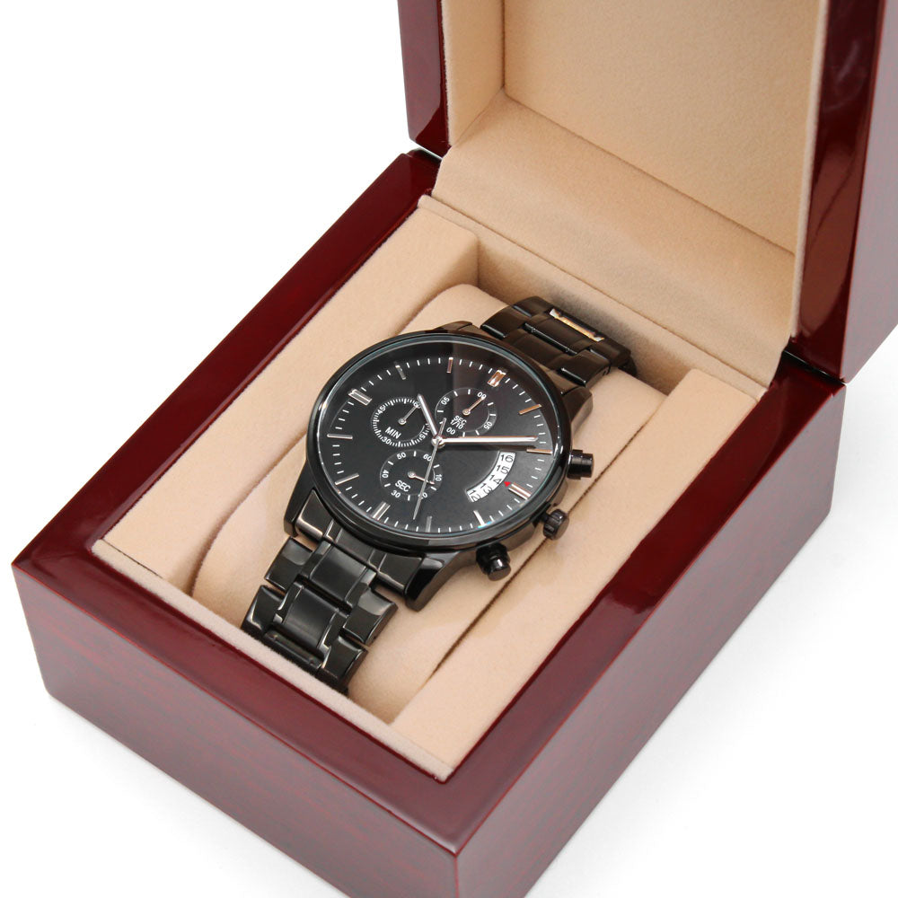 Congrats Engraved Black Watch Graduation Gift