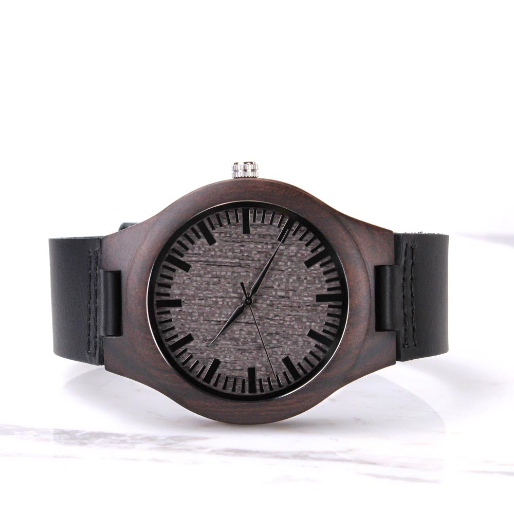 Born Again Faith Based Engraved Wooden Watch