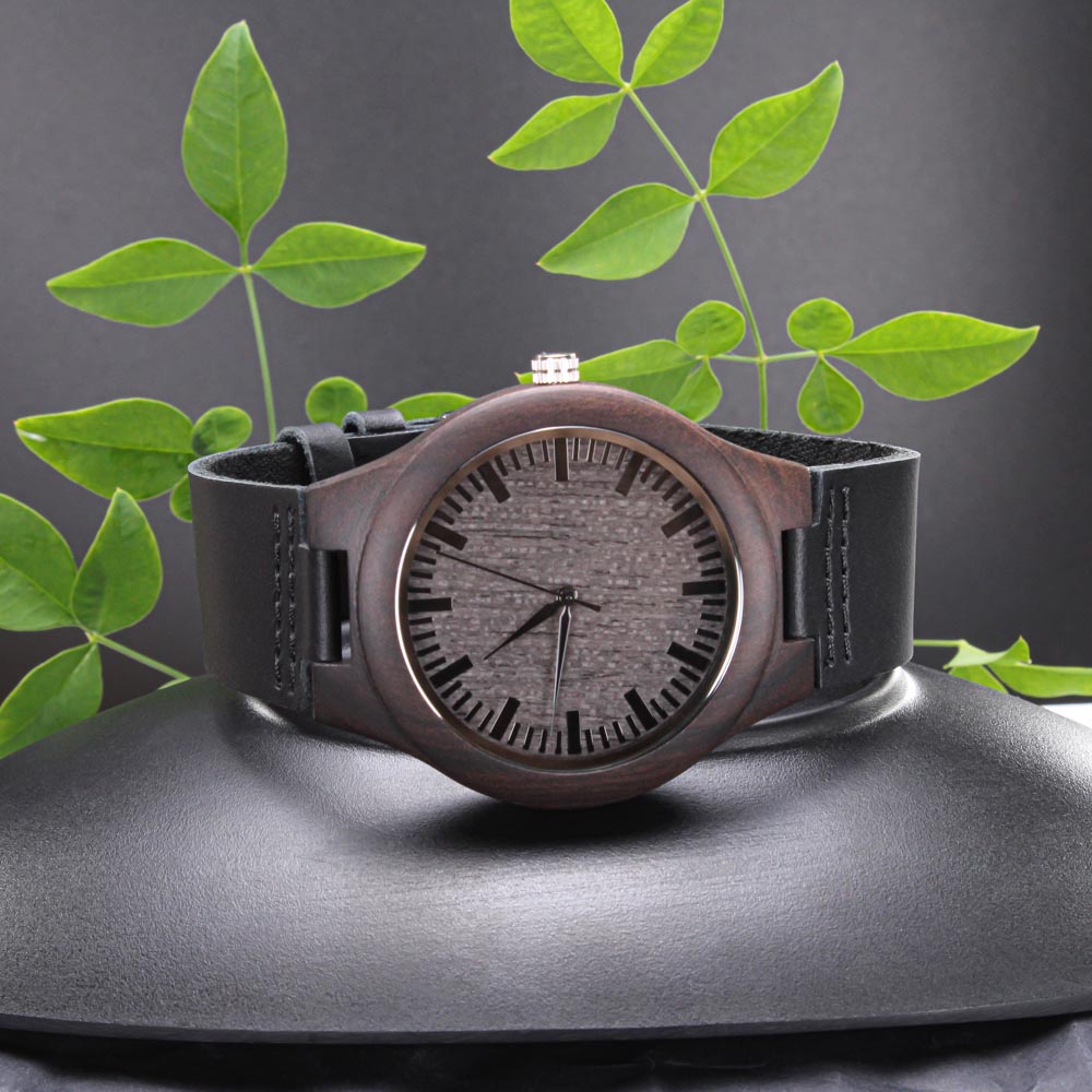 Congrats Engraved Luxury Wooden Watch Graduation Gift