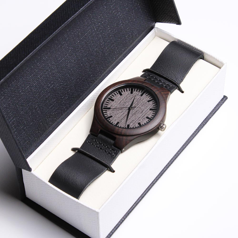 A Little Dose of the Holy Ghost Faith Based Engraved Wooden Watch