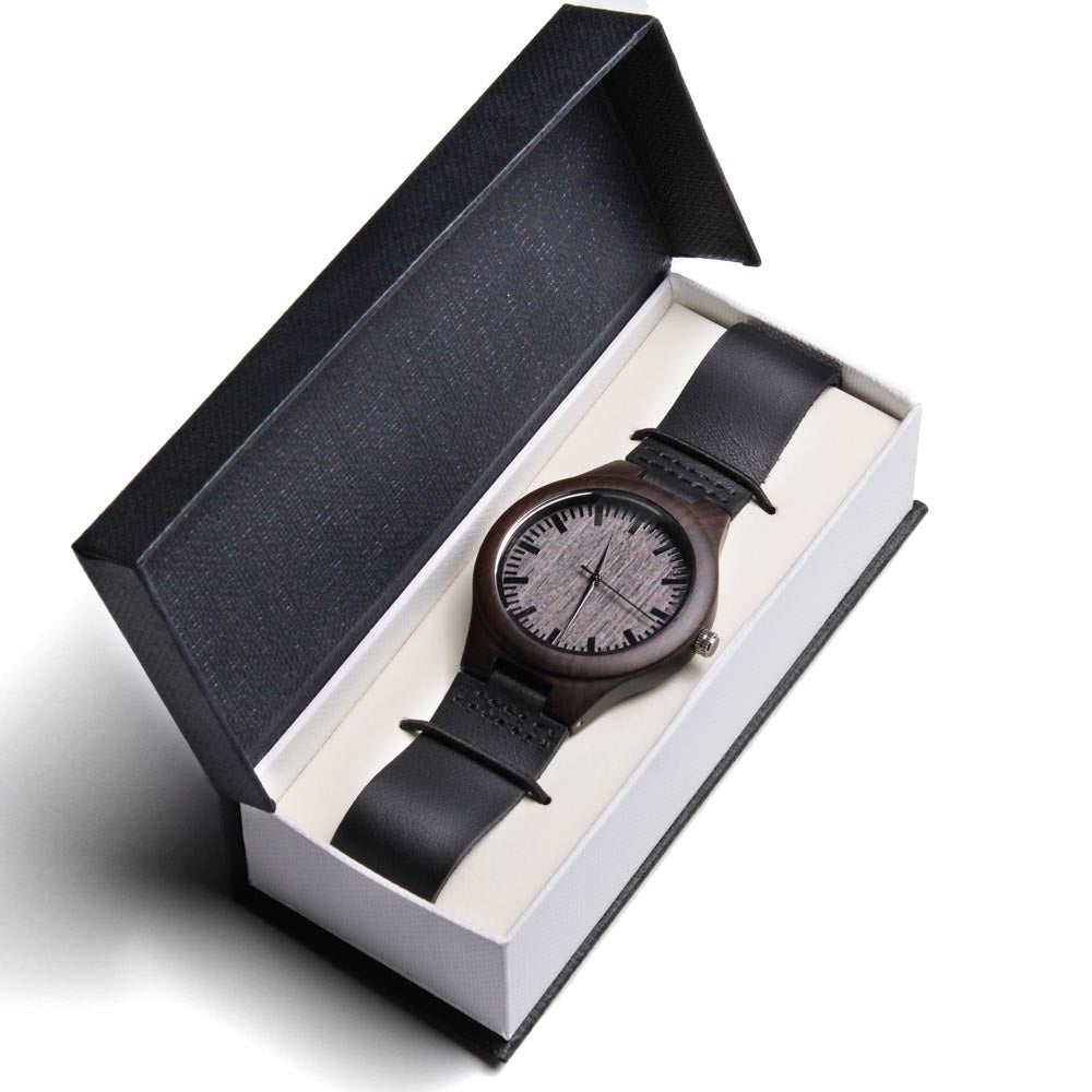 Adventure Awaits Graduation Engraved Wooden Luxury Watch