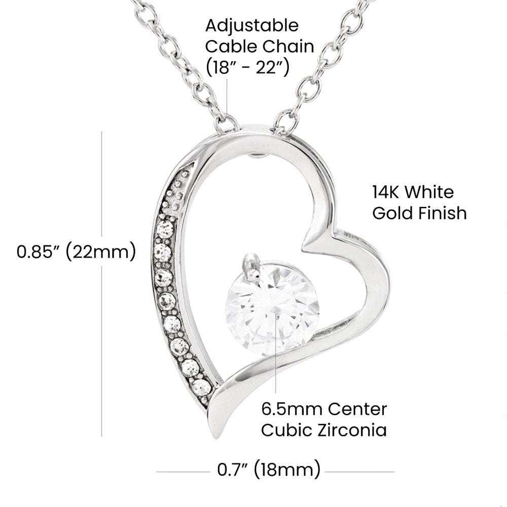 Happy Mother's Day Mom Red Roses with Forever Love Necklace