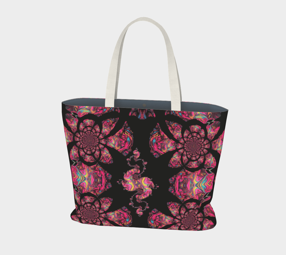 Pink Paisley Pattern Canvas Tote Bag