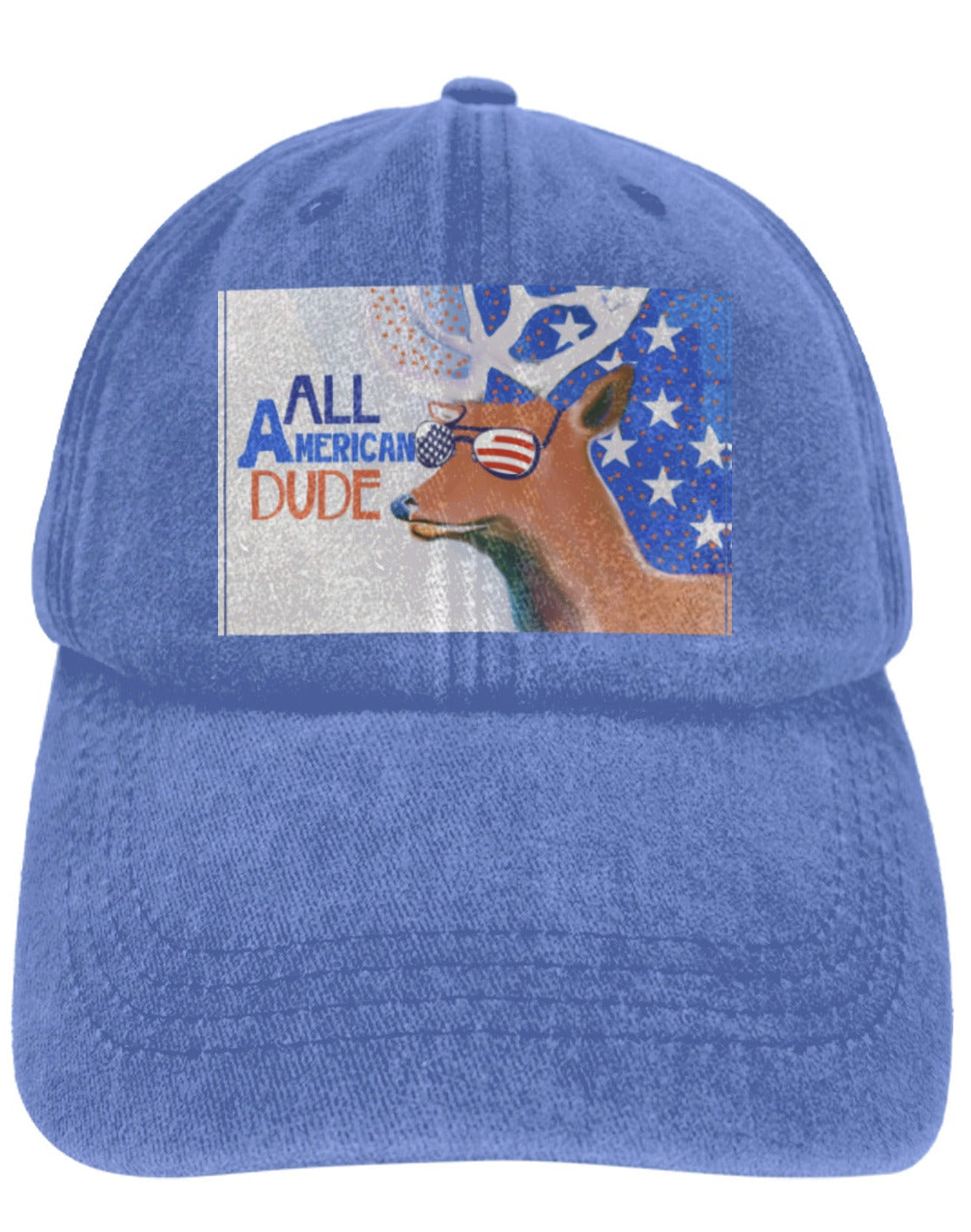 All American Dude Deer Vintage Washed Baseball Cap | Ships from USA
