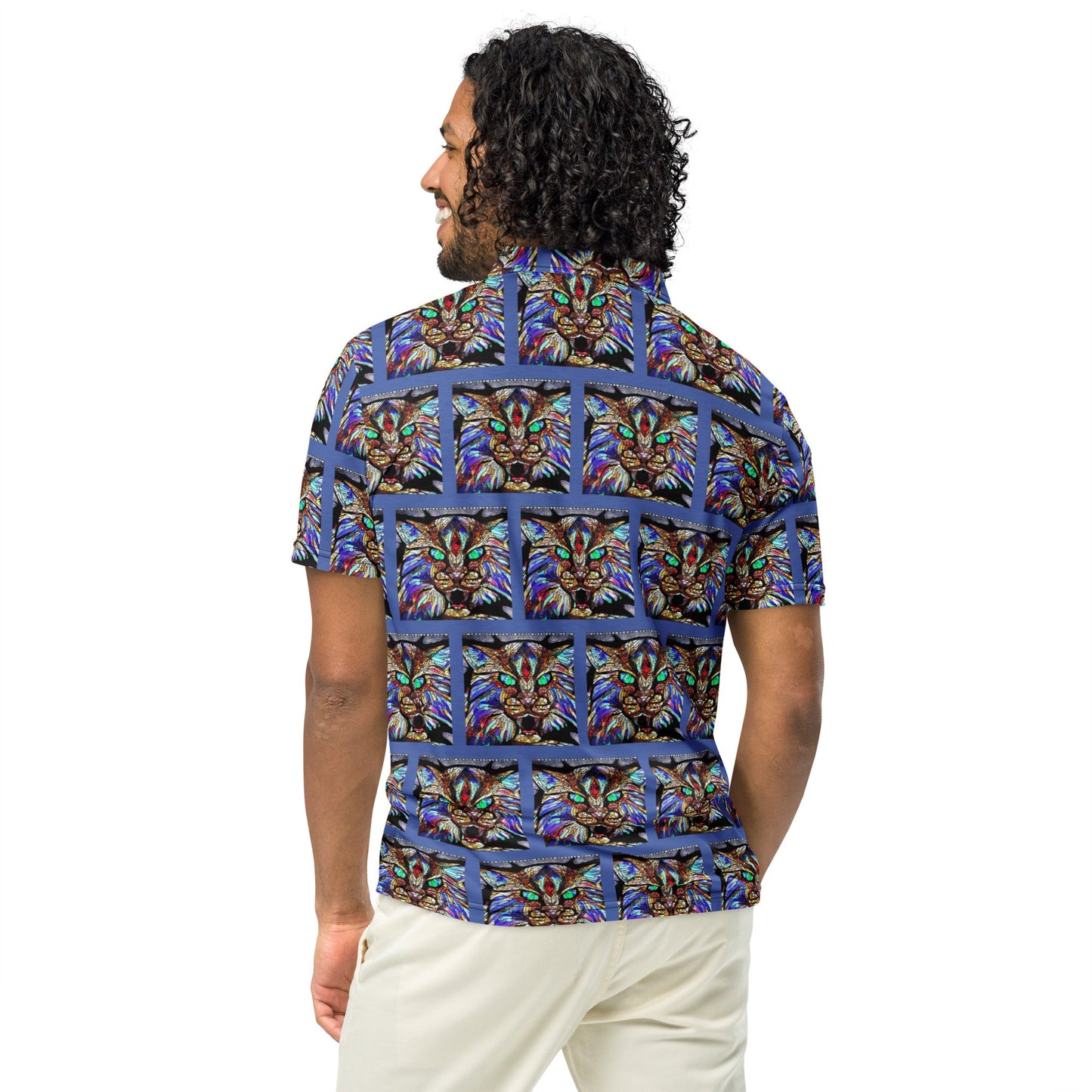 Blue Wildcat Men’s Slim Fit Polo Shirt