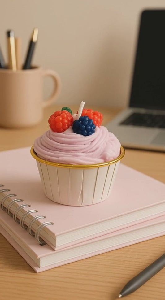 Mixed Berries cupcakes Candles